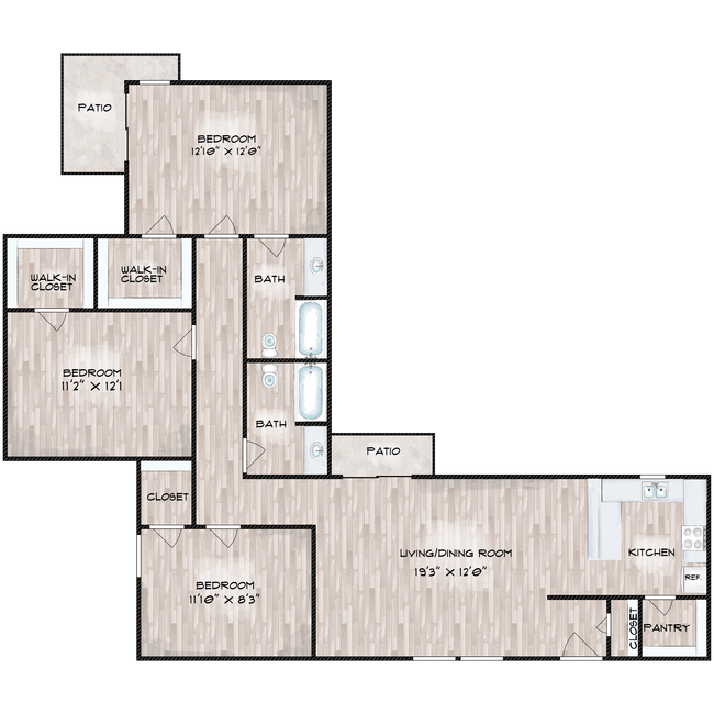 Unit 1921-7 1921-7 floor plan